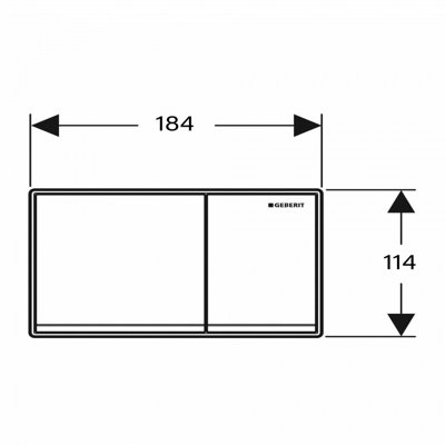 Geberit Omega60 Dual Flush Plate for 120mm Omega Cistern White Glass 115.081.SI.1 - 3