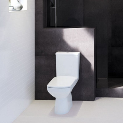 Geberit Selnova square floor standing rimless close coupled toilet