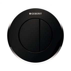 Geberit type 10 Flush button Black/gloss chrome