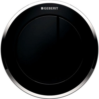 Geberit Type 10 Pneumatic Round Dual Flush Plate Button 94mm Black ...