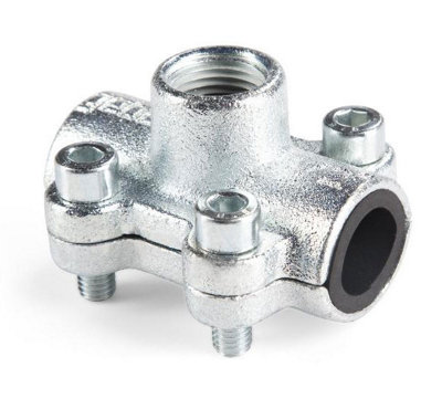 Gebo 2 1/2 Inch (76-77mm) Pipe Repair Clamps Fittings Leak Fix with Female 1 1/2" Inch BSP Thread Joint