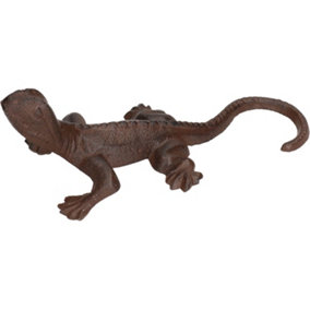 Gecko Lizard Garden Sculpture Ornament Statue Metal Decoration Animal Lawn