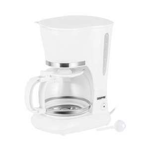 Geepas 1.5L Filter Coffee Machine 800W Coffee Maker for Instant Coffee, White