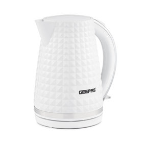 Geepas 1.7L Cordless Electric Kettle 2200W, White