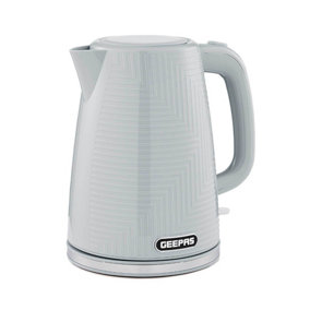 Geepas 1.7L Cordless Electric Kettle 3000W Hot Water Tea Coffee, Grey