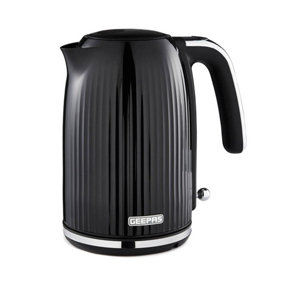 GEEPAS 1.7L Electric Kettle 3000W 360 Rotational Base Cordless Kettle with Rapid Boil Auto Shut Off & Boil Dry Protection,  Black