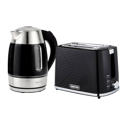 Geepas 1.7L Illuminating Electric Kettle & 2 Slice Bread Toaster Combo Set