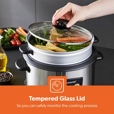 GEEPAS 1.8L Rice Cooker & Steamer with Keep Warm Function 700W