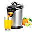 Geepas 100W Electric Citrus Fruit Juicer Brushed Stainless Steel Squeezes Oranges