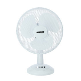Geepas 12 inch 3 Speed Portable Desk Fan Oscillating Home Office Cooling Fan
