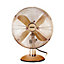 Geepas 12" Metal Desk Fan Electric Fan with 3-Speeds, 4 Aluminium Blades, Oscillating Metal Table Fan
