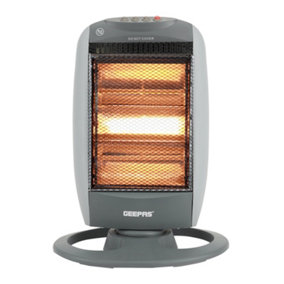 Geepas 1200W Halogen Heater Portable  Instant Heating with 3 Heat Settings