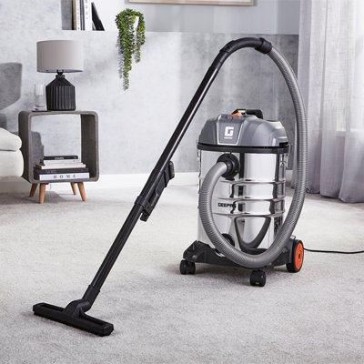 GEEPAS 1400W Cylinder Vacuum Cleaner 30L Wet & Dry Blower Function HEPA Filter