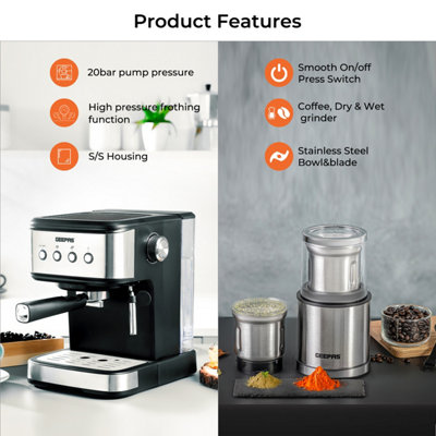 Espresso coffee machine outlet combo