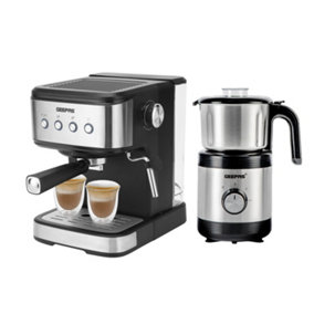 Geepas 1450W Espresso & Cappuccino Coffee Machine & 450W Coffee Grinder Combo Set