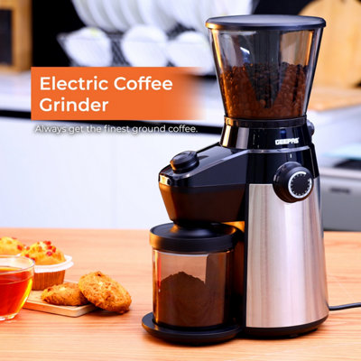 View of Geepas 1450W Espresso & Cappuccino Coffee Machine & Conical Burr Coffee ...