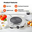 Geepas 1500W Stainless Steel Portable Electric Hot Plate Hob