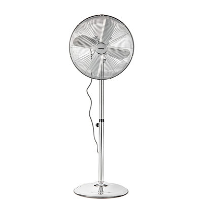 Floor Standing Pedestal Fan 16 Inch Oscillating Electric 3 Speed Grey  Cooling