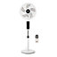 Geepas 16inch Pedestal Fan with Remote Control 60W Powerful Free-Standing Oscillating Cooling Fan, Height Adjustable