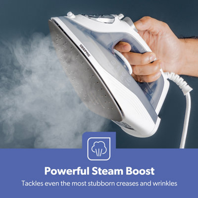 Geepas 1750W Dry & Wet Steam Iron Temperature Control, Non-Stick ...