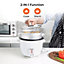 Geepas 1L Rice Cooker with Steamer 400W, Non-Stick Inner Pot, Automatic Cooking, Easy Cleaning, High-Temperature Protection