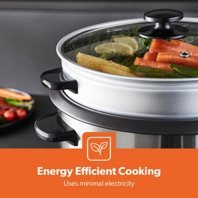 GEEPAS 2.8L Rice Cooker & Steamer with Keep Warm Function 1000W