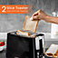 Geepas 2 Slice Bread Toaster 7 Browning Control Auto Shut-off, Black