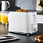 Geepas 2 Slice Bread Toaster 7 Browning Control Auto Shut-off, White
