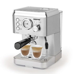Geepas 20 Bar Cappuccino Espresso Coffee Machine Milk Frother