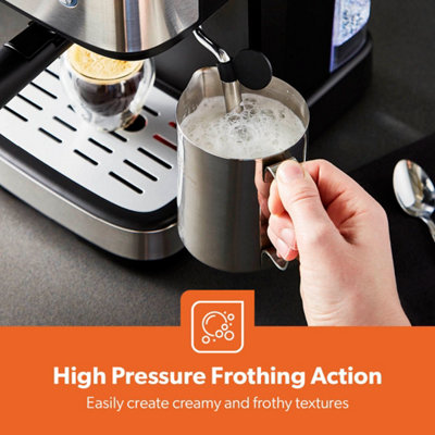 thumbnail image 2 of Geepas 20 Bar Espresso Machine GCM41520 – Stainless Steel With Milk Frother 2 of 4