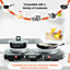 Geepas 2000W Double Burner Ceramic Hot Plate Portable Infrared Electric Hob Cooker