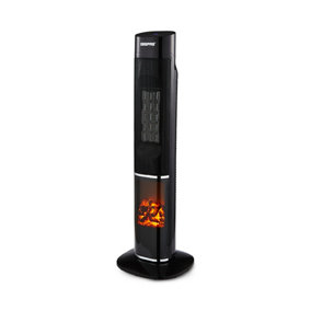 Geepas 2000W Oscillating Digital Tower PTC Heater 2 Heat Settings, Cool & Warm Function with Remote