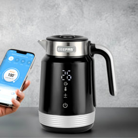 Geepas 2200W Smart Kettle Voice Control With Alexa and Google Assistant 1.7L