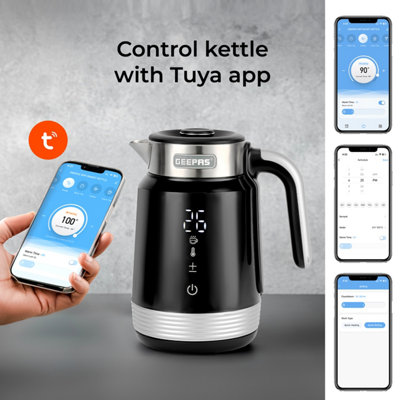 Geepas 2200W Smart Kettle Voice Control With Alexa and Google Assistant 1.7L