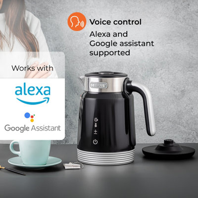 Geepas 2200W Smart Kettle Voice Control With Alexa and Google Assistant 1.7L