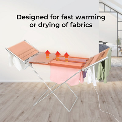 GEEPAS 230W Electric Winged Heated Laundry Airer Folding Indoor Clothes Dryer Max Load 15 Kg