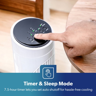 Geepas 29 Inch Tower Fan with Remote Control Oscillating Cooling Fan, 3 Speed with 7.5 Hour Timer