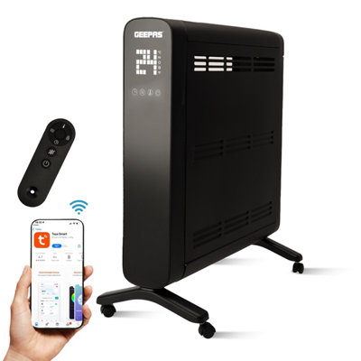 Geepas 2kW Black Smart Convector Heater Wi-Fi Enabled & Remote Control