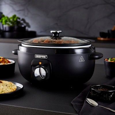 Geepas 3.5 Litre Slow Cooker 3 Temperature Settings, Removable