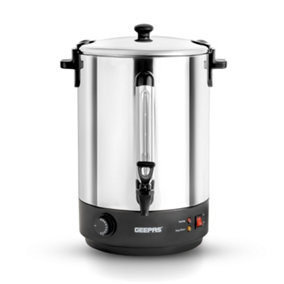 Geepas 30L Electric Catering Urn, 2500W Instant Hot Water Boiler Dispenser - Tea Urn Kettle Home Brewing Commercial or Office Use