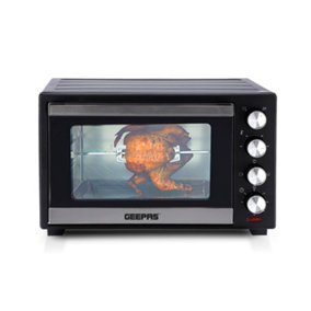 Geepas 38L Mini Oven and Grill, 1600W Electric Mini Oven with Rotisserie