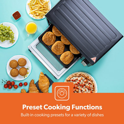 Geepas 38L Mini Oven and Grill, 1600W Electric Mini Oven with Rotisserie