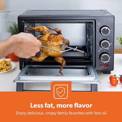 Geepas 38L Mini Oven and Grill, 1600W Electric Mini Oven with Rotisserie
