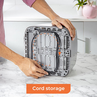 Geepas 4 Slice 1400W Bread Toaster with 6 Level Browning Control Removable Crumb Tray, Cancel Function, Cord Storage - Grey