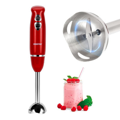 Red handheld shop mixer