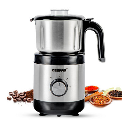 Geepas 450W Coffee Grinder Food Processor Electric Wet & Dry Grinder Coffee Mill