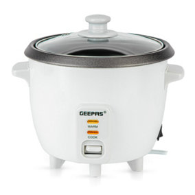Geepas 450W Rice Cooker, 0.6L Electric Rice Cooker with Keep Warm Function, Automatic Cooking, Non-Stick Inner Pot