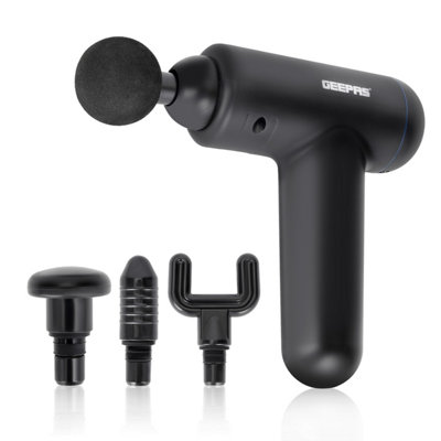 Geepas 4in1 Rechargeable Massage Gun 4 Massager Heads 6 Intensity Levels Diy At Bandq