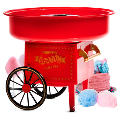 Geepas 500W Cotton Candy Maker for Birthdays, Parties and Celebrations Easy to Use, Fun & Exciting to make Candy Floss Quickly