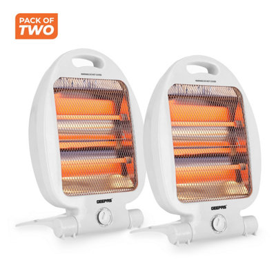 Geepas 600W Electric Quartz Halogen Heater, Pack of 2